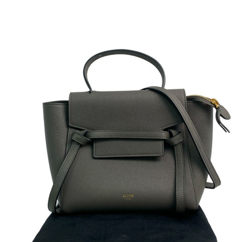 △ CELINE 思琳 Grey Calfskin Nano Belt Bag 2 way bag 灰色小牛皮兩用袋-267012916