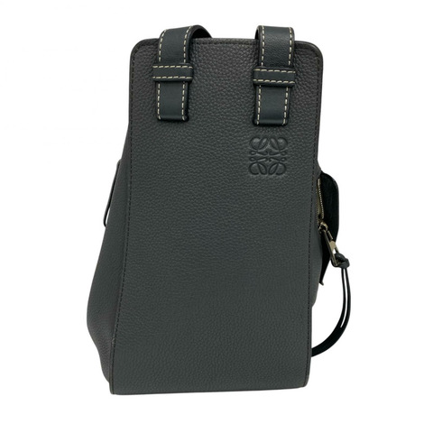 ☆ LOEWE 羅意威 Grey Calfskin Hammock 2 way bag 灰色小牛皮兩用袋-267012782
