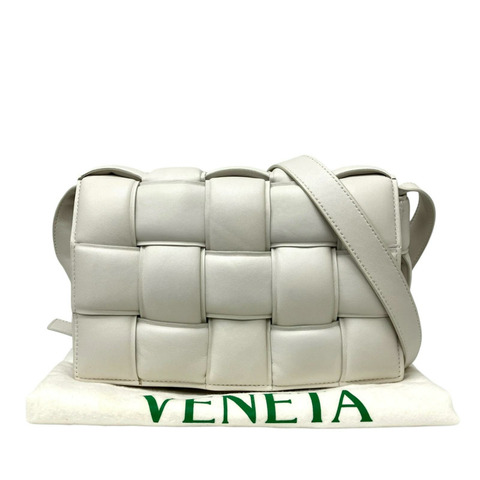 ☆ Bottega Veneta 寶緹嘉 White Lambskin Shoulder Bag 白色羊皮肩背包-267012913
