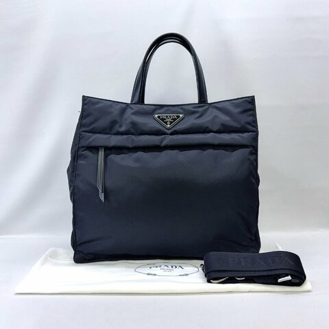 PRADA 經典黑色尼龍托特包