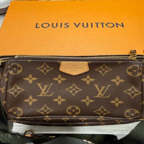 🔥LV 極新 經典 五合一 鏈條麻將包（墨綠色）