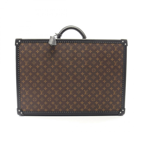 路易威登 Alzer 60 Monogram Macassar 旅行箱 PVC塗層帆布皮革 棕色 黑色 二手 男士