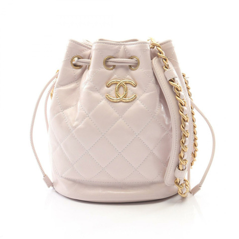 香奈兒 (CHANEL) 絎縫水桶鏈條斜背包 AS2690 粉紅色皮革 二手 CC