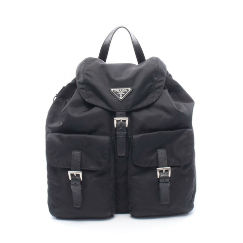 PRADA Re-Nylon 單肩背包 2VZ110 尼龍皮革 黑色 二手 男款
