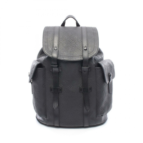 路易威登 Christopher MM Monogram Taurillon Clemence 黑色雙肩包 M55699 Taurillon Clemence 皮革