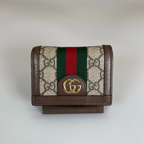 GUCCI 523155 老花對開短夾