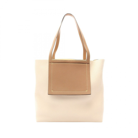 愛馬仕 Cabas Sellier 46 手提單肩包 Z Taurillon Clemence Nata chai 二手