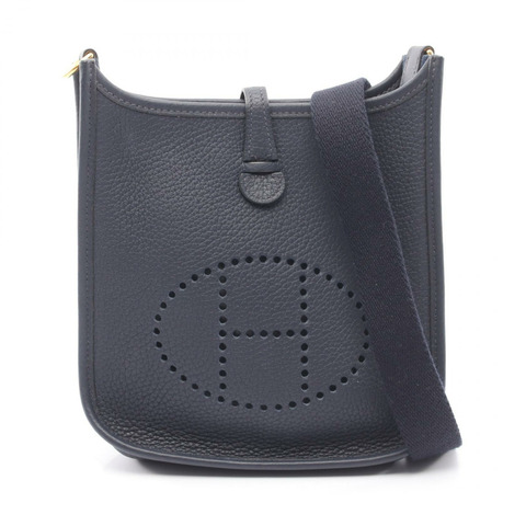 愛馬仕 Evelyne TPM Amazon 單肩包 Taurillon 皮革 藍色 二手 Z GHW