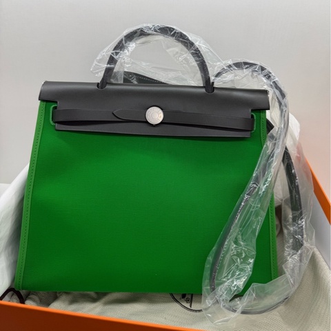 Hermes 愛馬仕Herbag 31竹子綠 Y刻 附件 塵袋
