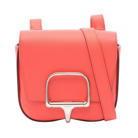 HERMES Della Cavalleria 迷你單肩包 Epsom 皮革 Rose jaipur 二手 Z SHW