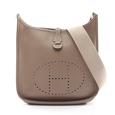 愛馬仕 Evelyne 2 PM 肩包 K Taurillon Clemence Etoupe 灰色 二手 SHW