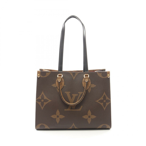 路易威登 OnTheGo MM Monogram Giant Reverse 2WAY 手提包 M45321 PVC塗層帆布皮革 棕色 米色 米色 美國