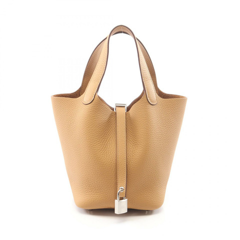 HERMES Picotin Rock PM Biscuit 手提包 Taurillon Clemence Taurillon Clemence 米色 米色 二手 女士