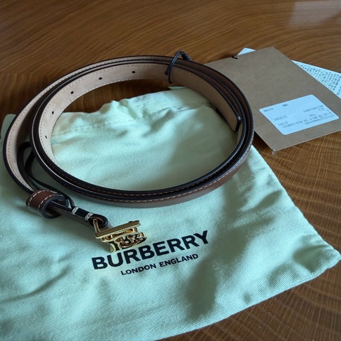 TB Monogram 金屬 Logo 20mm 牛皮皮帶。