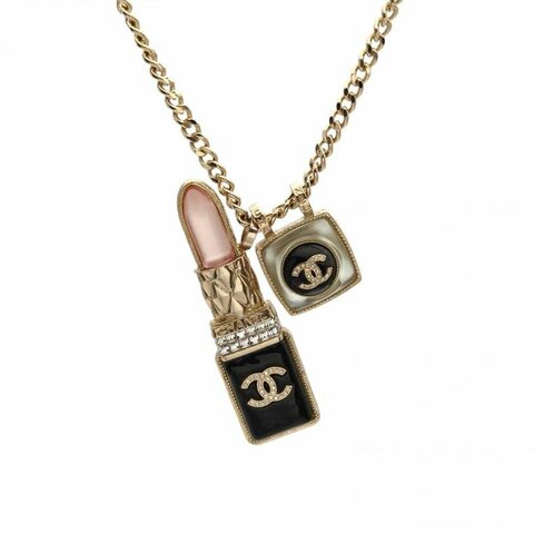 CHANEL 合金22C口紅吊墜毛衣鏈