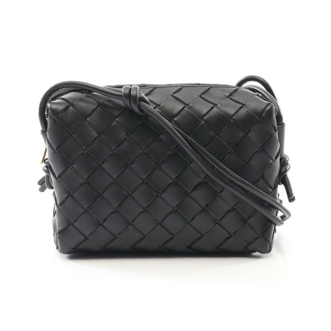 BOTTEGA VENETA Loop Intrecciato 單肩包 680254V1G118425 皮革 黑色 全新 女士