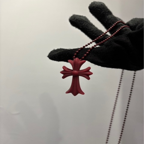 Chrome Hearts 克羅心 樹脂項鍊 十字架 酒紅色 ｜Classic Trend CT精品｜台北東區實體