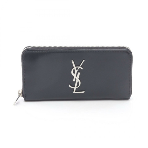 SAINT LAURENT PARIS Monogram Zippy 長版皮夾，黑色真皮，全新男女通用款