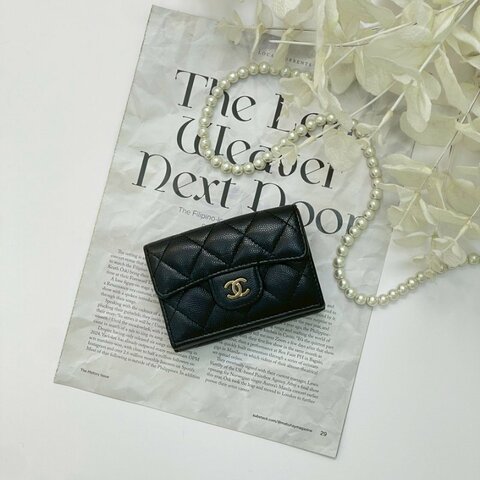 CHANEL COCO迷你雙層三折短夾 保卡款