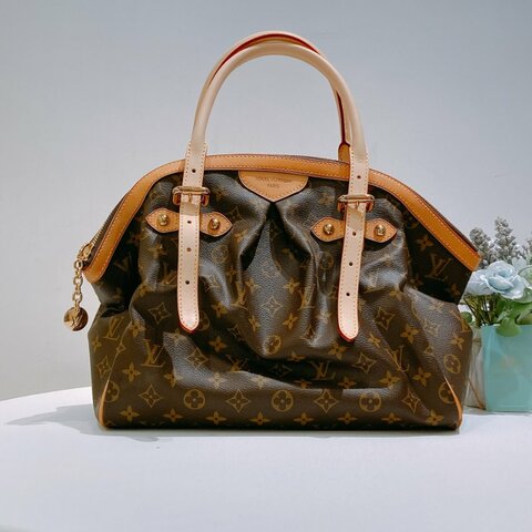 TW4917  Louis Vuitton 路易威登 托特單肩包 可調節長度Tivoli GM Monogram Canvas Brown x GHW