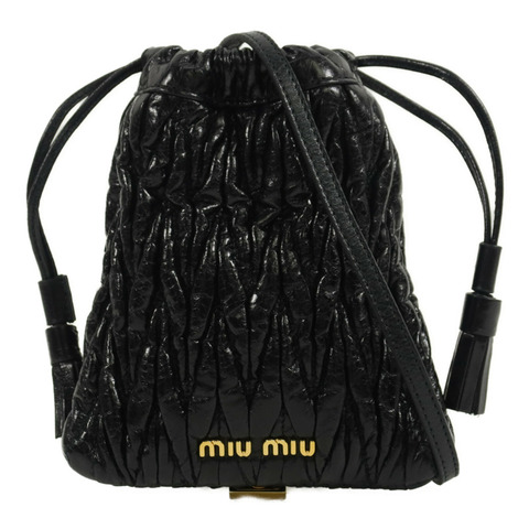 Miu Miu 羊皮皮革Mini Matelasse鏈帶肩背袋