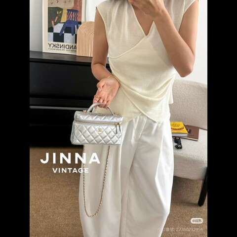 Chanel香奈兒 26A銀色金扣 
荔枝皮lp飯盒包
99新✨️