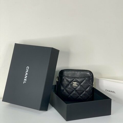 CHANEL COCO 吐司零錢包 淡金  芯片款