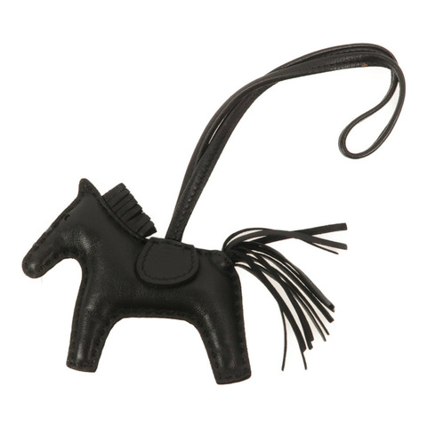 HERMES Milo/Swift皮革Rodeo PM掛飾Noir