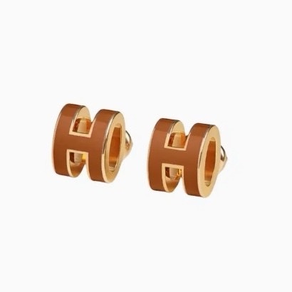 金棕金色 迷你pop h耳環