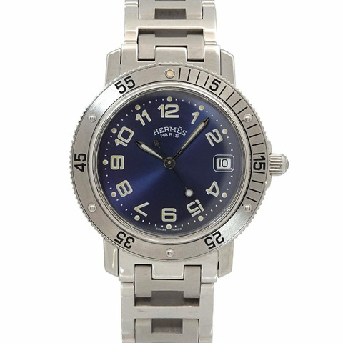 愛馬仕 HERMES Clipper Diver CL7 710 男士腕錶 日期顯示 藍色石英錶