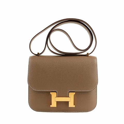 HERMÈS 愛馬仕 Constance 19 大象灰金釦 Epsom 牛皮｜康康包 肩背包 斜背包 H 包｜U刻2022年 經典款 收藏款｜KÉSH 凱仕精品