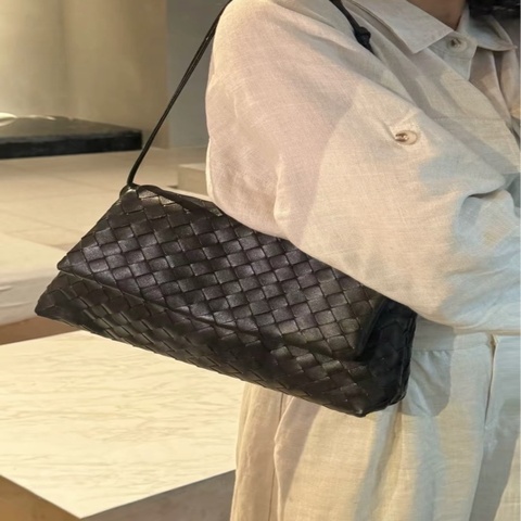 Bottega Veneta Giorno bag 深咖 手提肩背斜挎包