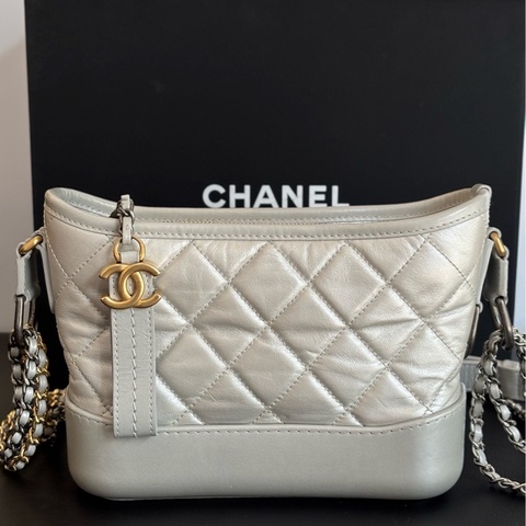 Chanel香奈兒流浪小號 銀色 98新  28開