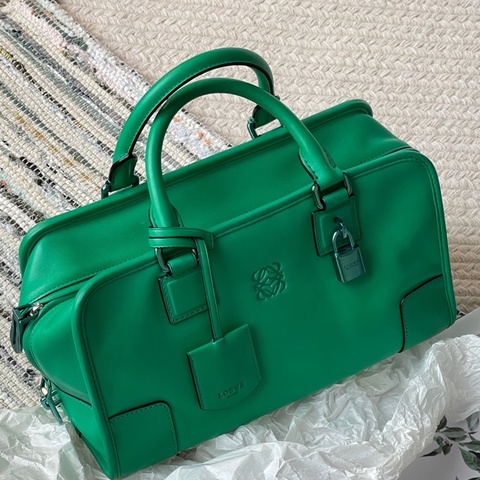 罗意威/Loewe Amazona28 小牛皮绿色手提