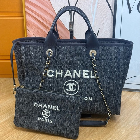 全新 Chanel 22b 牛仔沙灘包 小號 ✨最新晶片款