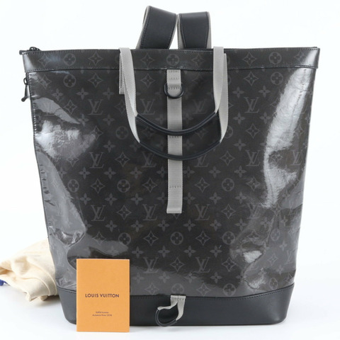 路易威登 Monogram Eclipse Glaze 拉鍊手提包 M43900 男士兩用背包