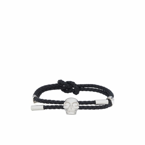 Alexander McQueen 男士 Skull皮革手鍊均碼碼