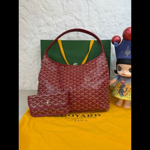 Goyard戈雅 Bohème Hobo 紅色 Y字老花滿印腋下包子母包 狗牙hobo