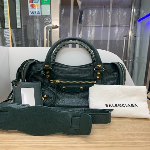 Balenciaga mini city 墨綠
