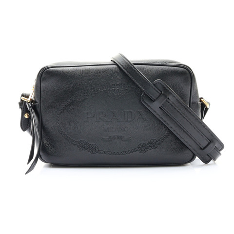 黑色 牛皮 肩背包【PRADA 普拉達】 1BH089