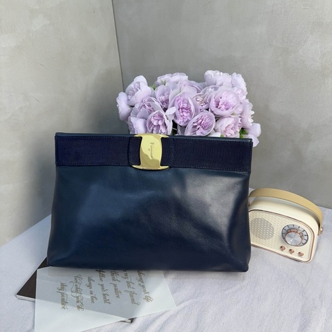 【赫蒂國際精品】Ferragamo 菲拉格慕 兩用手拿包 vintage