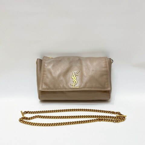 YSL圣罗兰奶茶色双面KATE链条包 28*6*18