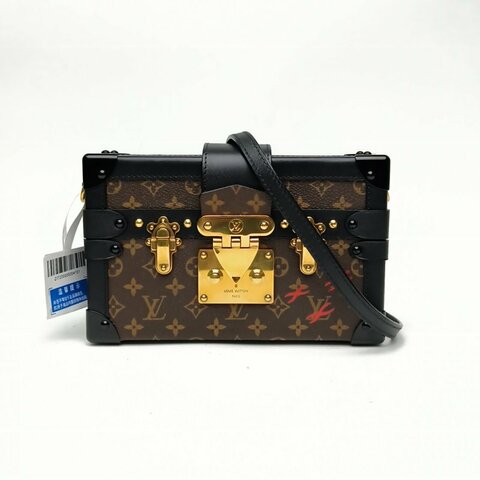 LOUIS VUITTON PETITEMALLE月光寶盒20老花PVC肩背包