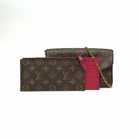 LOUIS VUITTON POCHETTEFELICIE三合一鏈條包老花PVC肩背包