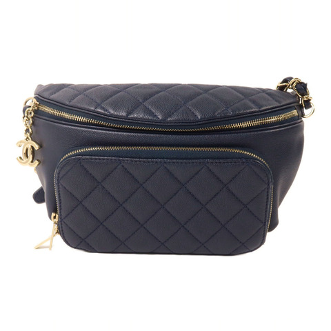CHANEL 牛皮皮革Business Affinity Waist Bag鏈帶腰包