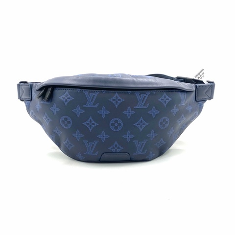 Louis Vuitton 藍色全皮壓花胸腰包 尺寸44/15  芯片款