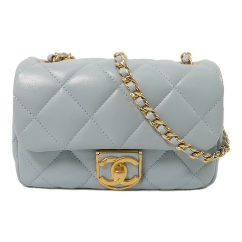 CHANEL 羊皮皮革22P Mini Flap鏈帶肩背袋