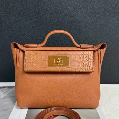 有購証✨ HERMES愛馬仕mini 2424 touch 金棕 金扣 Z刻