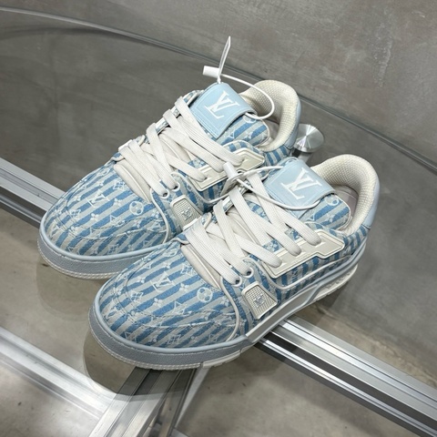 Louis Vuitton/路易威登 LV Trainer 白藍滿印 尺碼/UK3 37碼