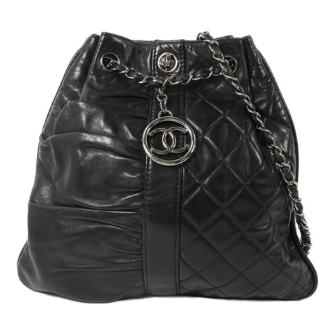CHANEL 牛皮皮革Pile Ou Face Bag鏈帶肩背袋